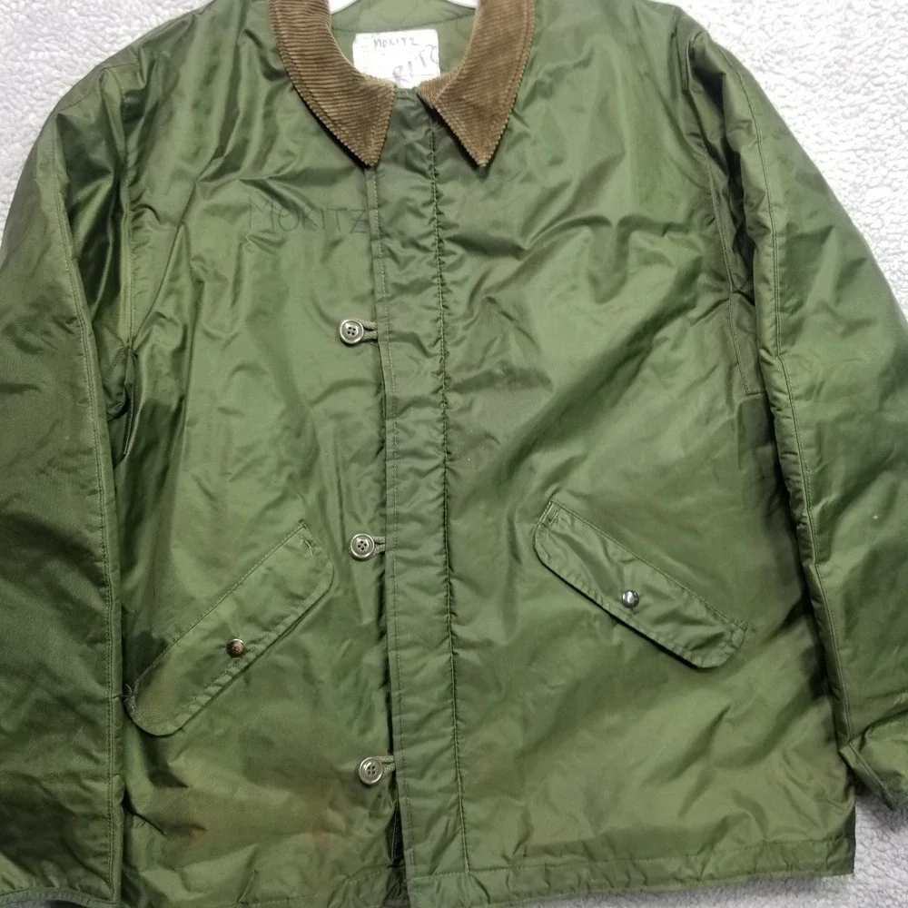 US Military Jacket Mens XL Green  Extreme Cold Weather Impermeable SEE DESCR